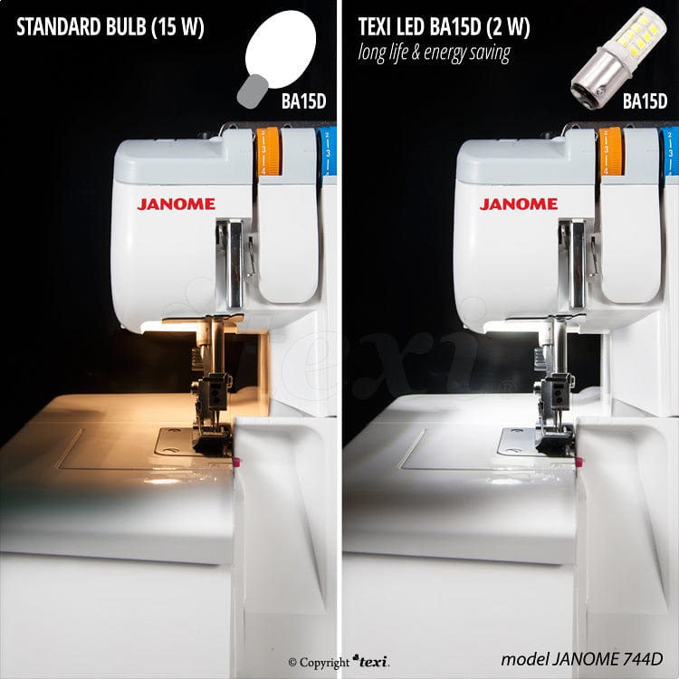 Sewing machine bulb-BA15D 2W 230V white light