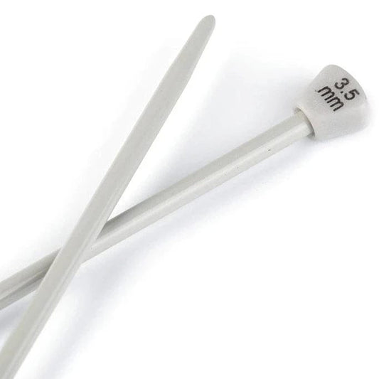 Straight knitting needles - aluminum 30 cm 3,5 mm