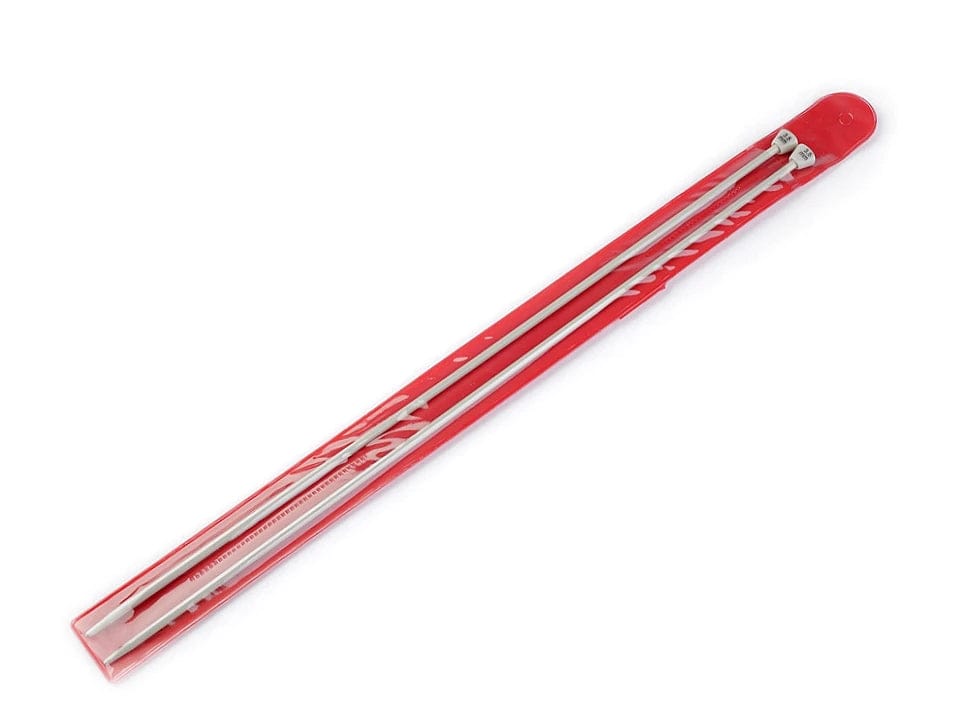 Straight knitting needles - aluminum 30 cm 3.5 mm