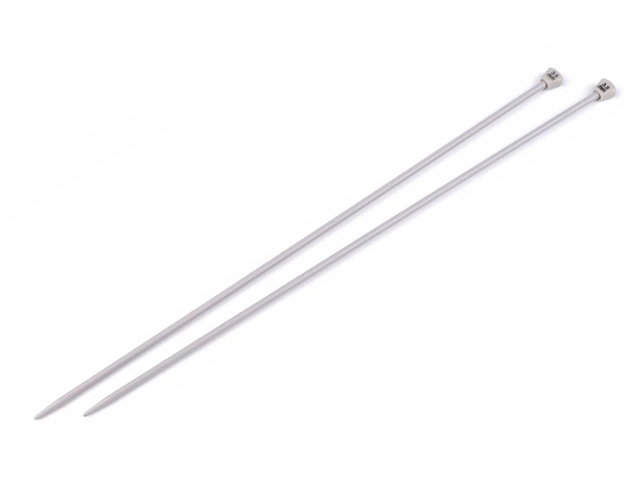 Straight aluminum knitting needles 30 cm 3.5 mm