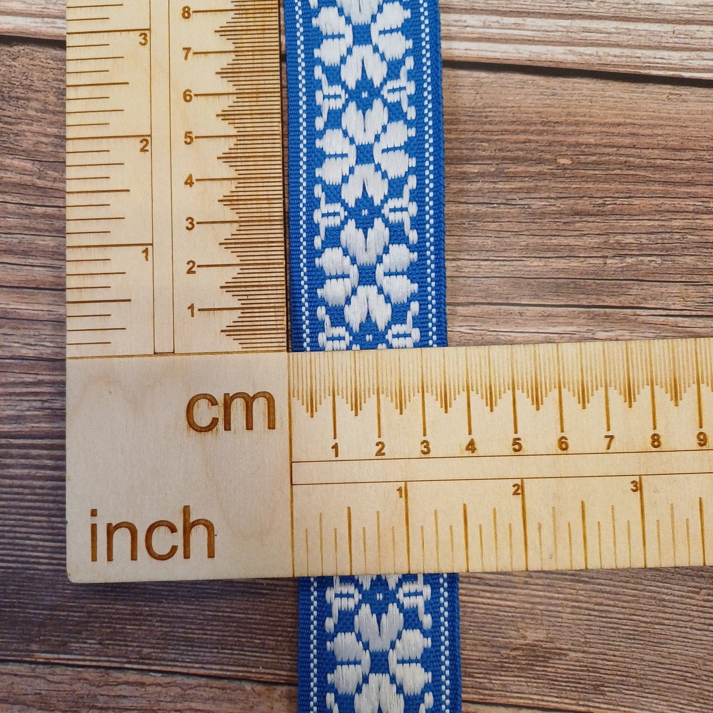 Ruban folklorique, bande 36 mm-bleu-LV