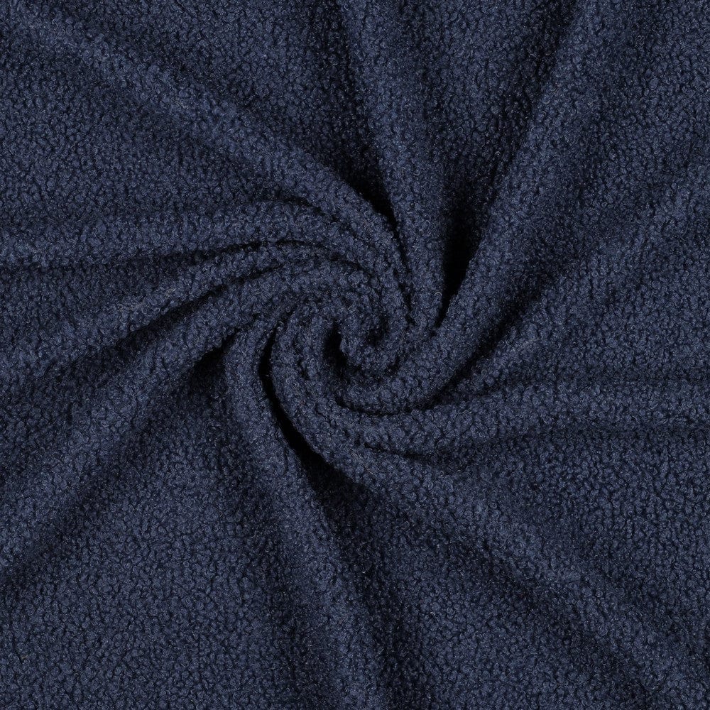 Tissu teddy en denim bleu 270 g/m²