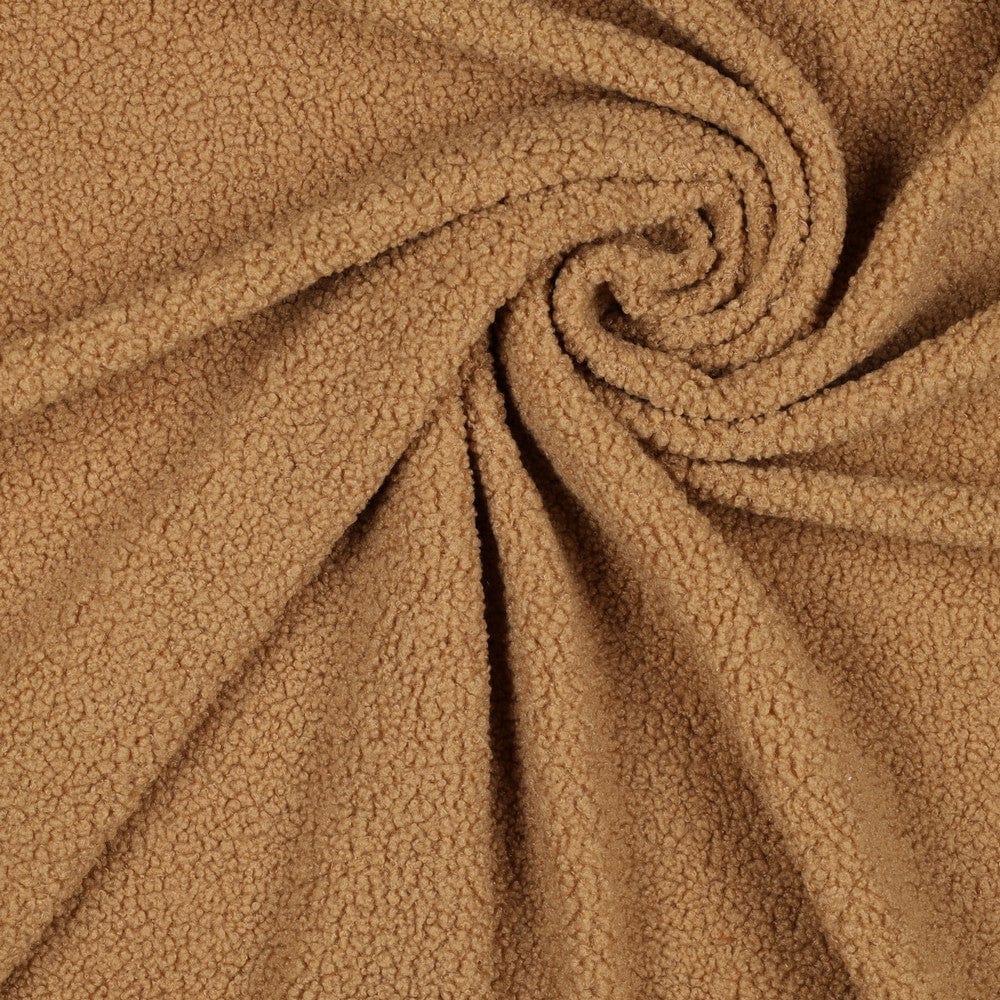 Tissu teddy marron clair 270 g/m²