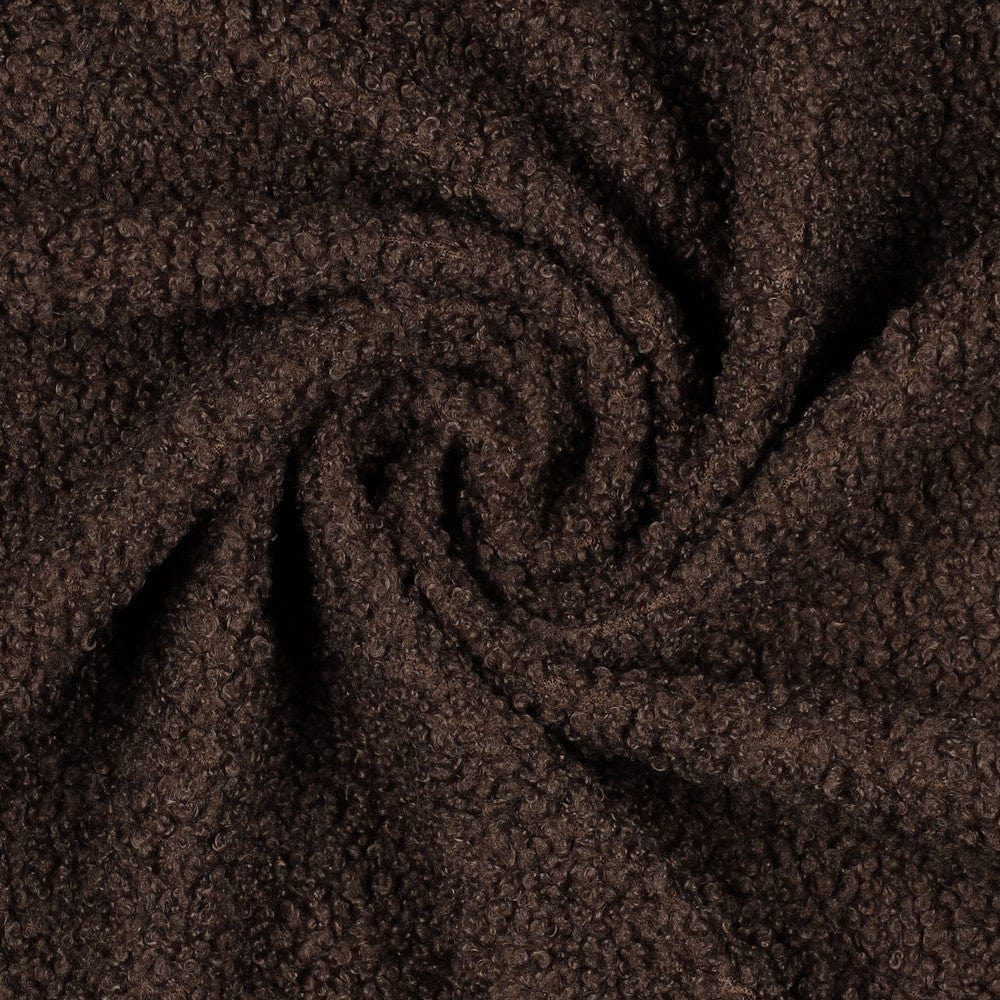 Tissu Teddy brun chocolat 270 g/m²