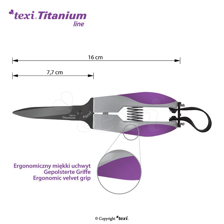 TEXI TITANIUM CRAFT titanbeschichtete Scheren für dicke Materialien (16 cm)