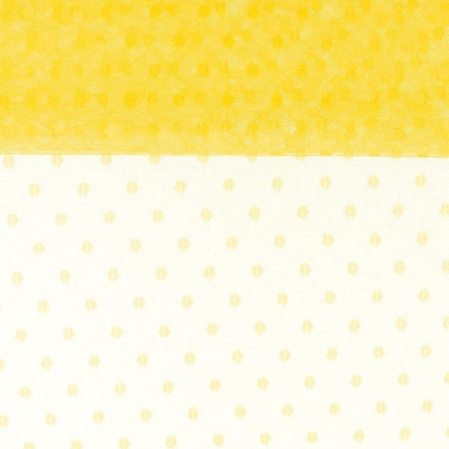 Yellow tulle with pom-poms