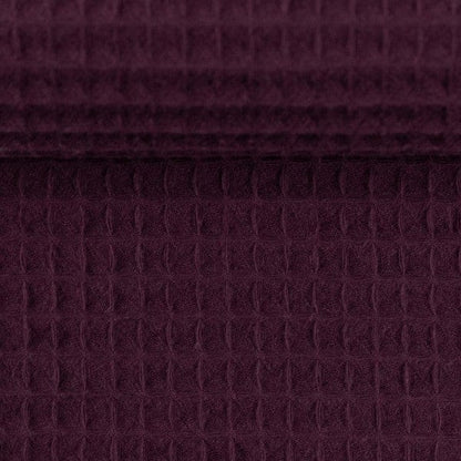 Waffelstoff in Aubergine 230 g/m²