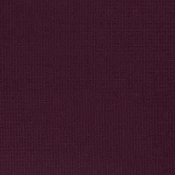 Waffelstoff in Aubergine 230 g/m²