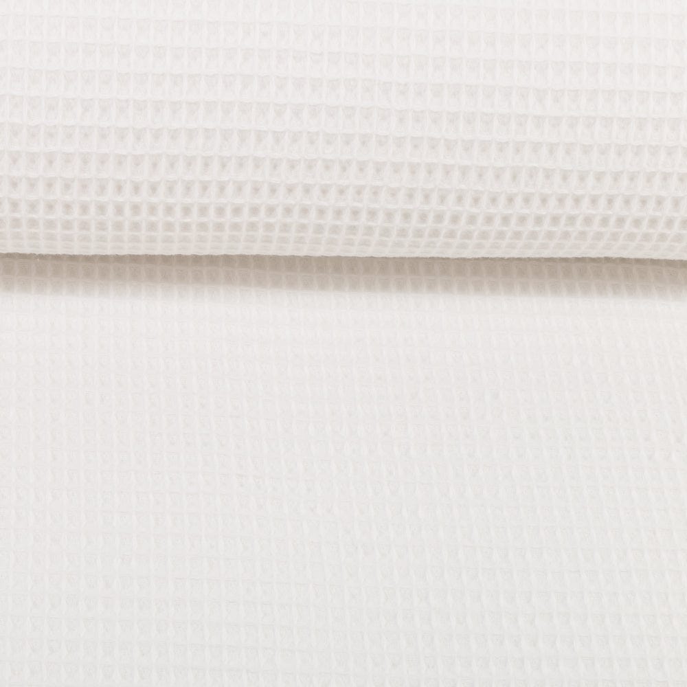 White waffle fabric 230 g/m²