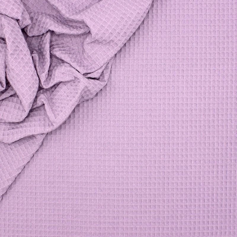 Waffle fabric - lilac purple 230 g/m²