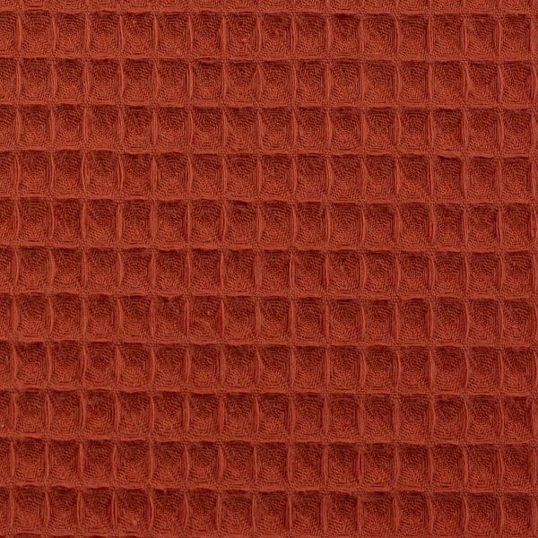 Waffle fabric-brick pink (Brick) 230 g/m²
