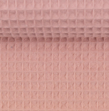 Waffle fabric - salmon pink 230 g/m²