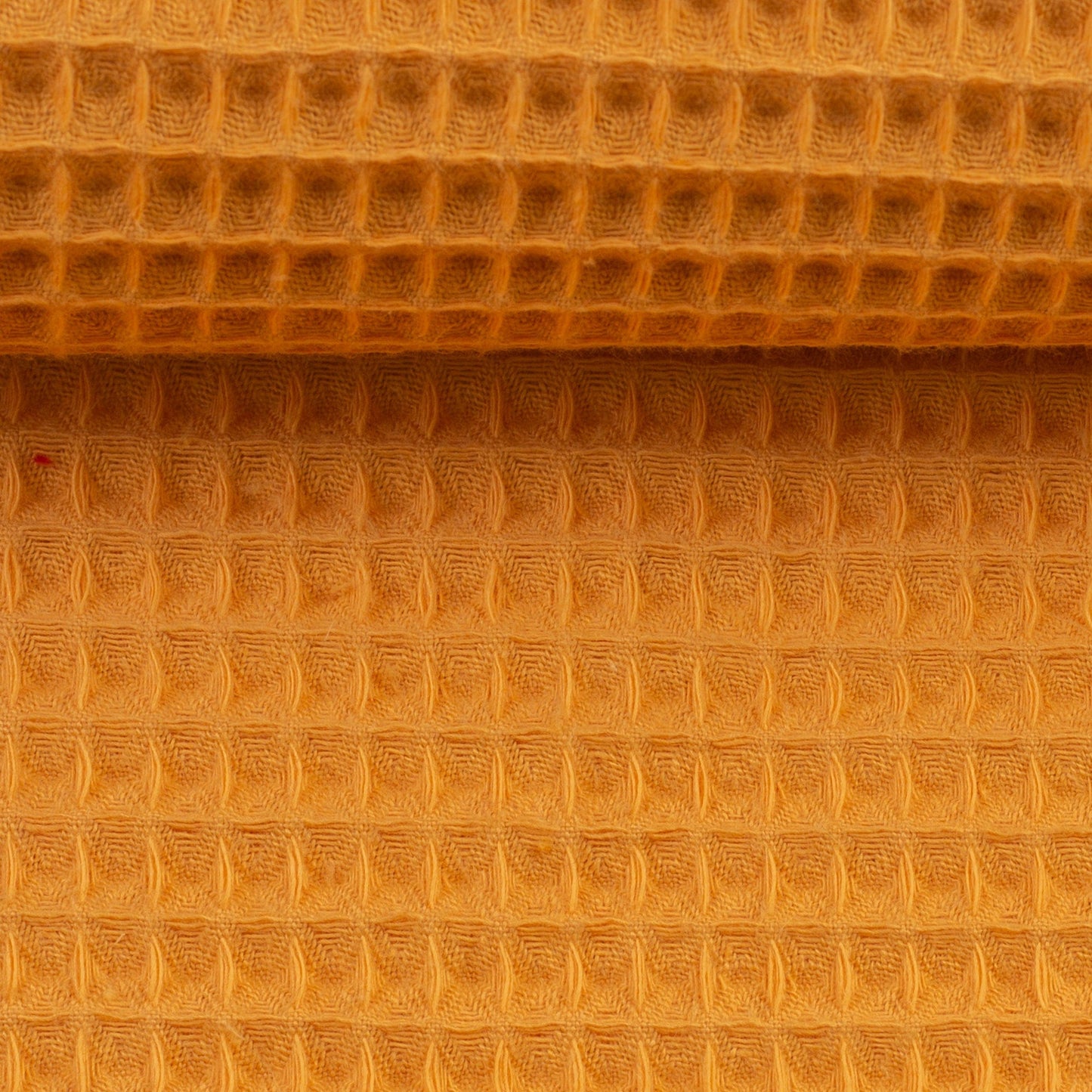 Waffle fabric, honey yellow 230 g/m²