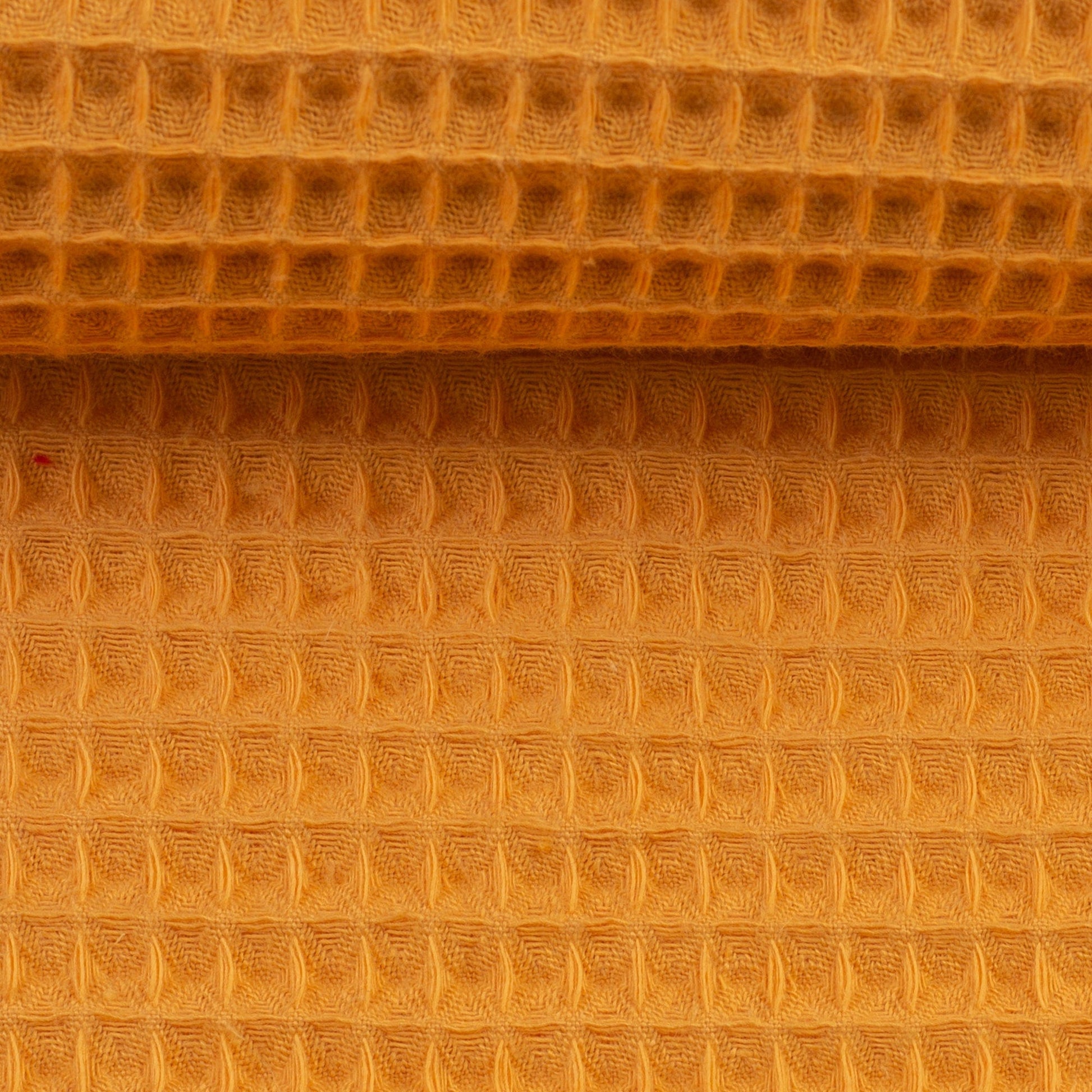 Waffle fabric, honey yellow 230 g/m²