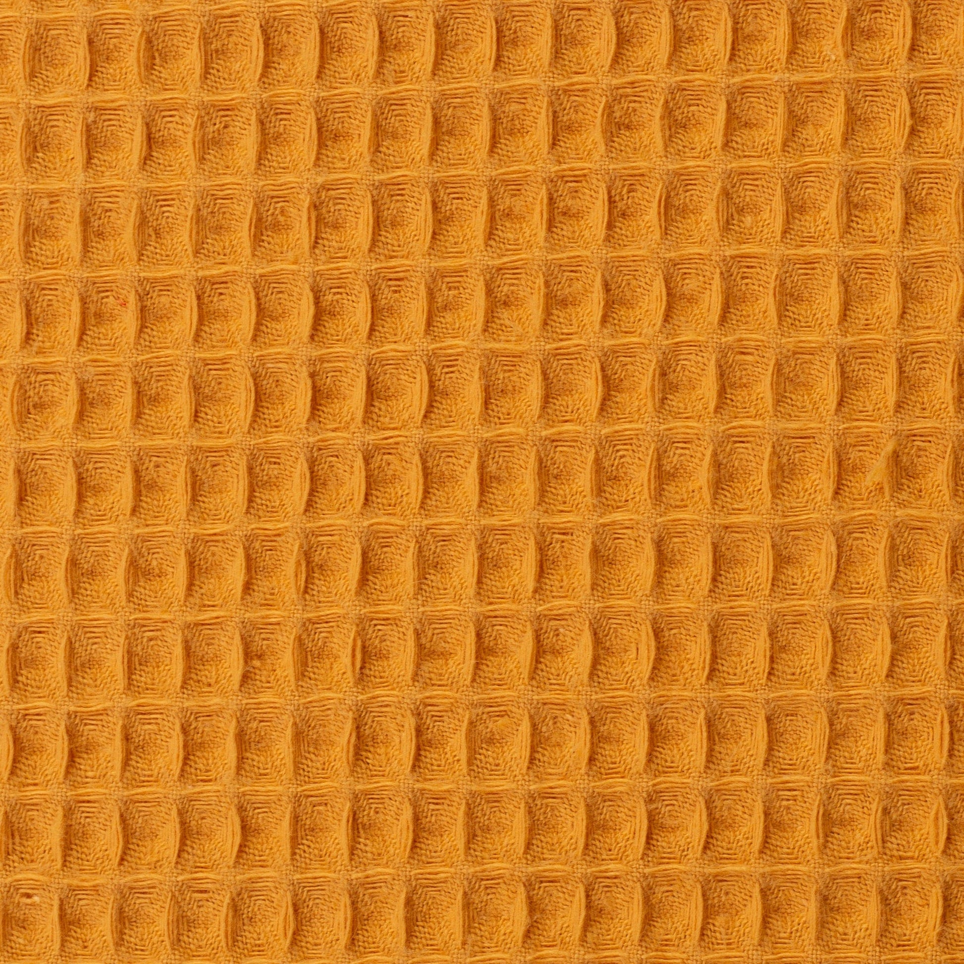 Waffle fabric - honey yellow 230 g/m²
