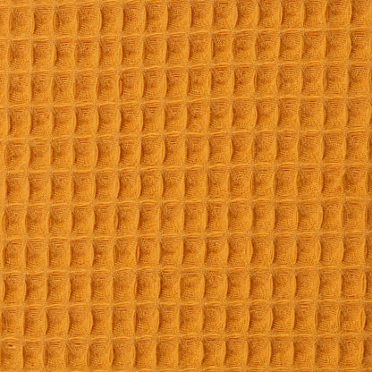 Waffle fabric - honey yellow 230 g/m²