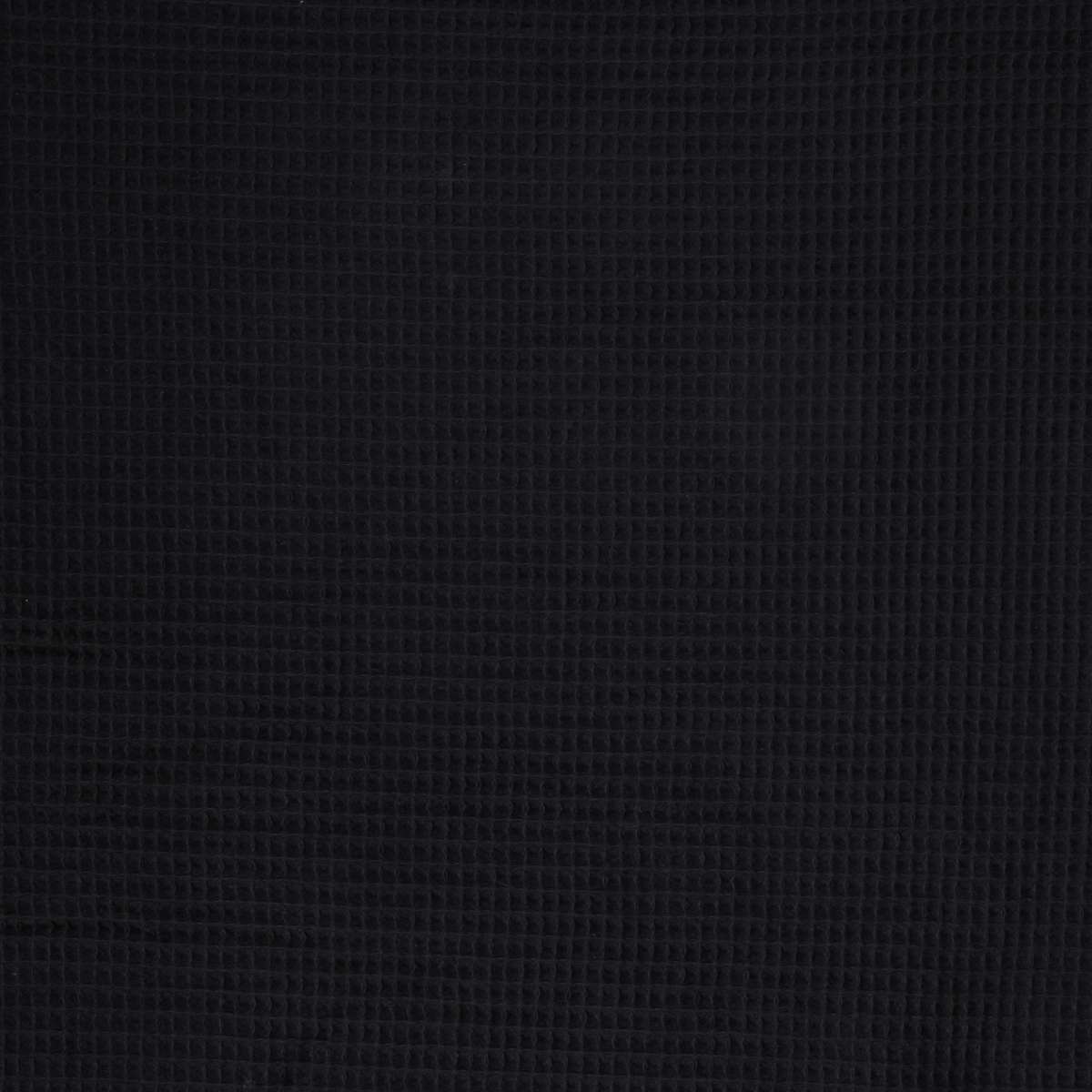 Black waffle fabric 230 g/m²
