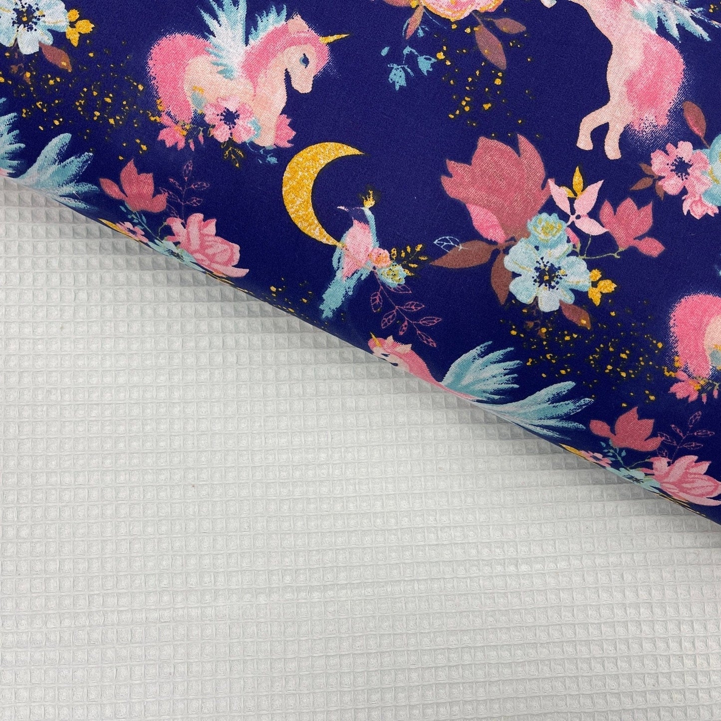 Waffle fabric, mint 230 g/m²