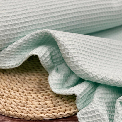 Waffle fabric-mint 230 g/m²