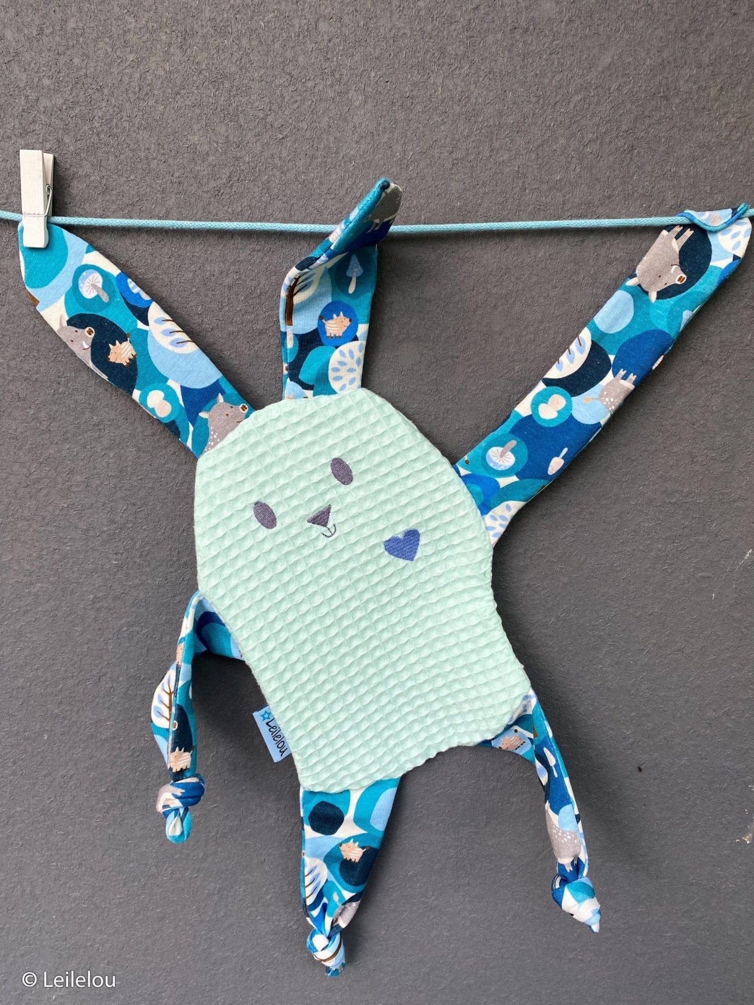 Waffle fabric - mint 230 g/m²