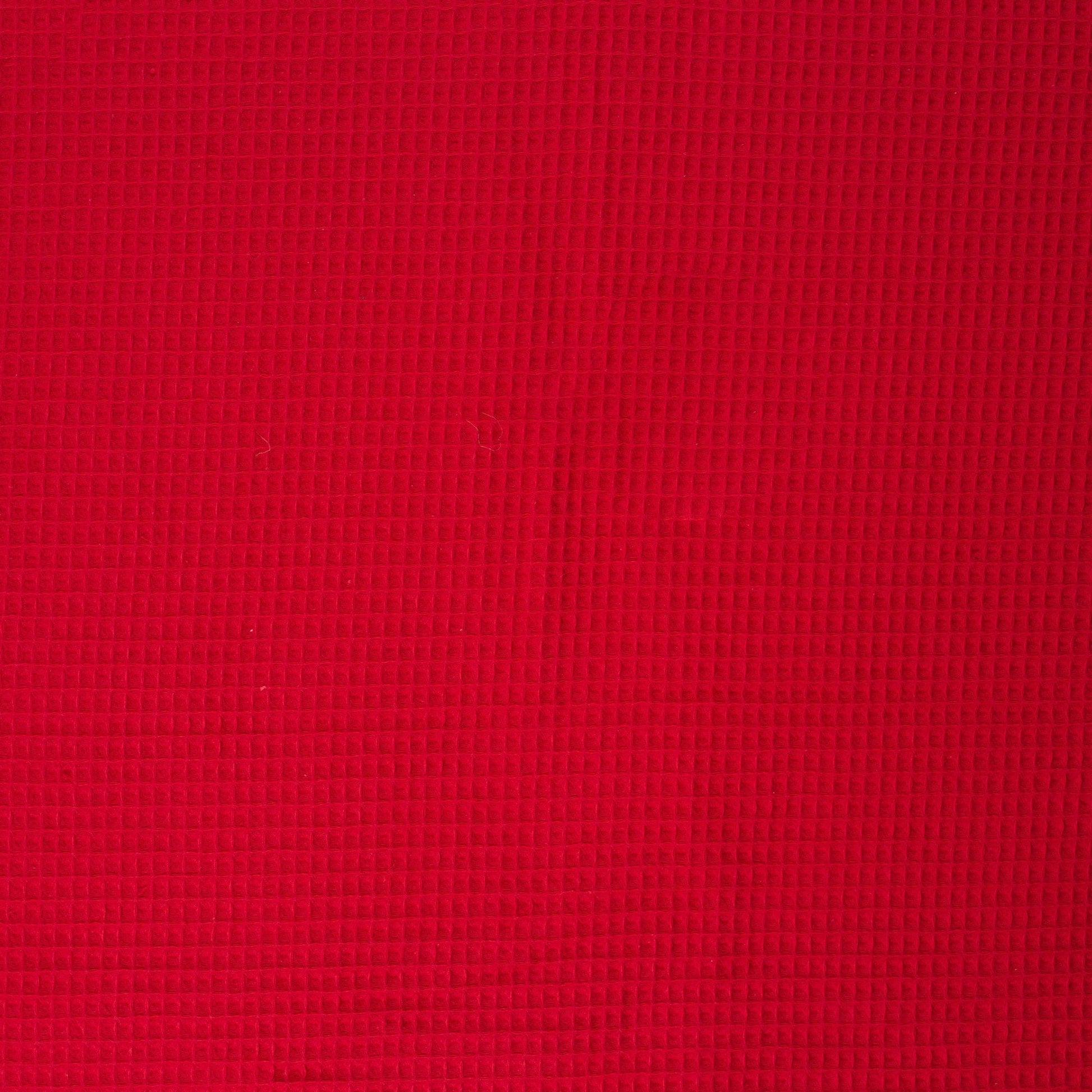 Red waffle fabric 230 g/m²