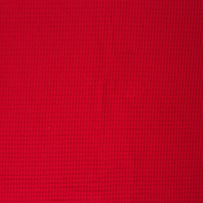 Red waffle fabric 230 g/m²