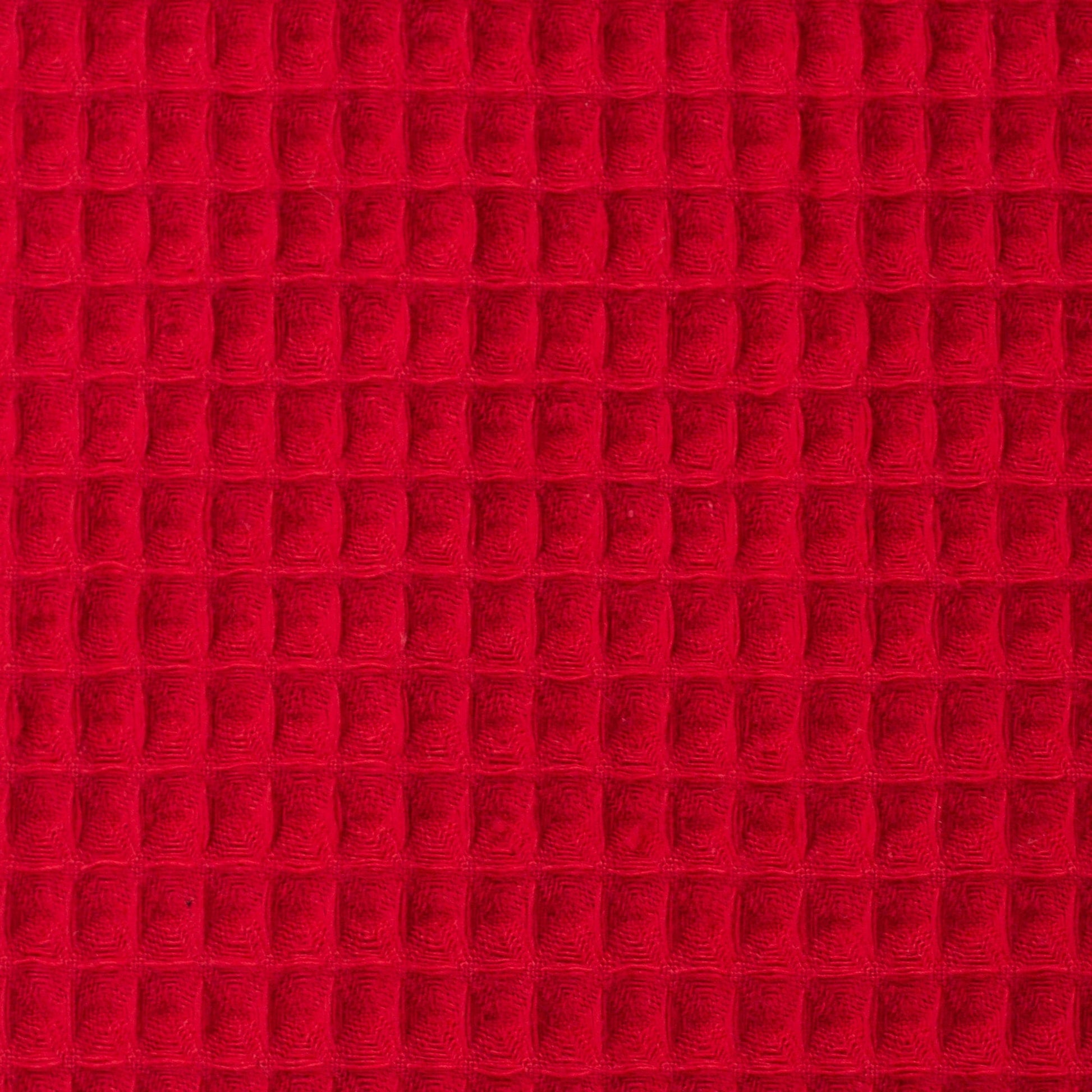 Red waffle fabric 230 g/m²