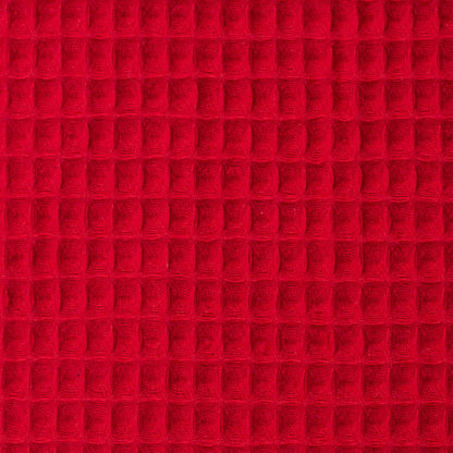 Red waffle fabric 230 g/m²