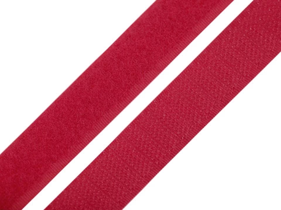 Velcro ribbon 2 cm-red strawberry