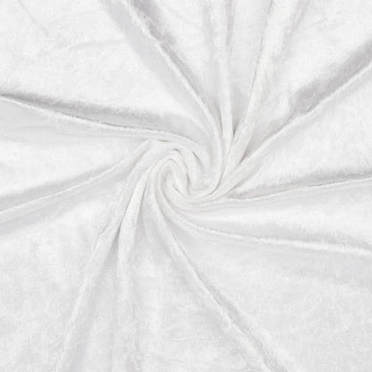 Velour with a crinkle effect-white 160 g/m²