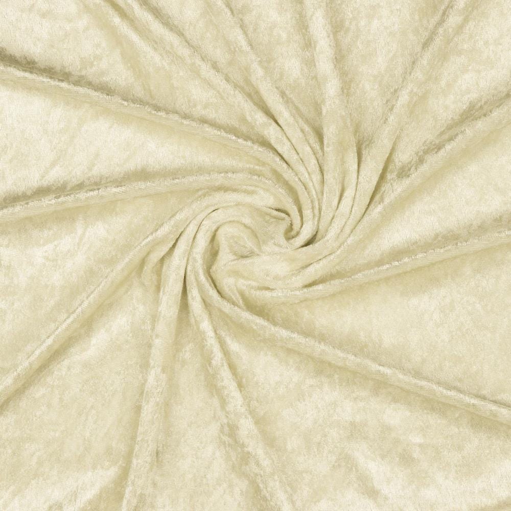 Velour with a crinkle effect-beige 160 g/m²
