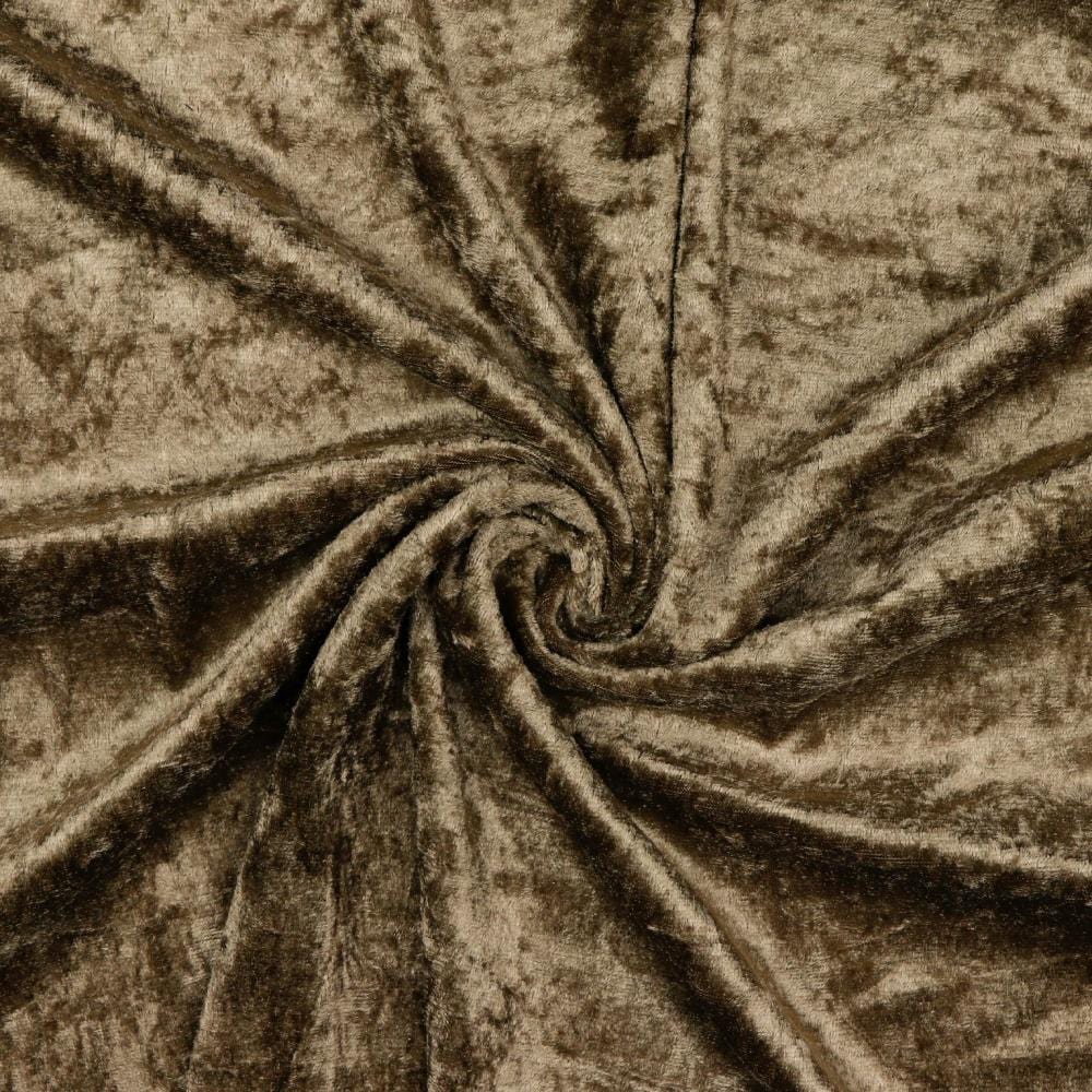 Brown velour with crinkle effect 160 g/m²