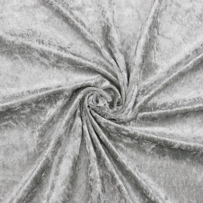 Velour with a crinkled effect-silver 160 g/m²